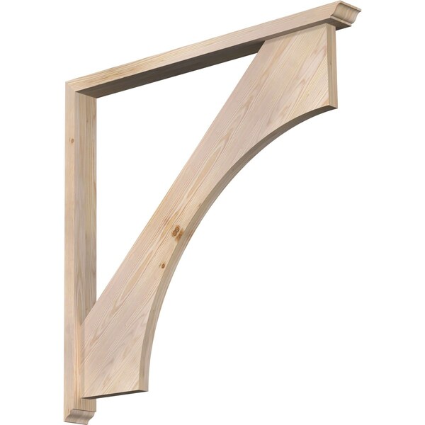 Ekena Millwork Westlake Traditional Smooth Bracket w/ Offset Brace, Douglas Fir, 3 1/2"W x 38"D x 38"H BKT0402X38X38WTL01SDF - main